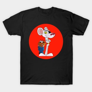 Danger mouse and Penfold Red T-Shirt